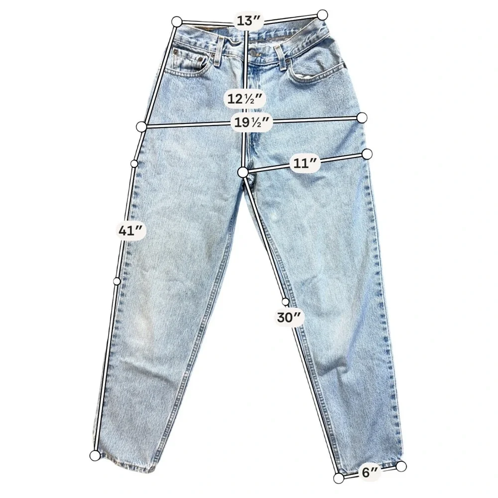 Levi's‎ 550 Jeans Mens 28x30 Light Wash Blue Good Relaxed Tapered Vintage 90s